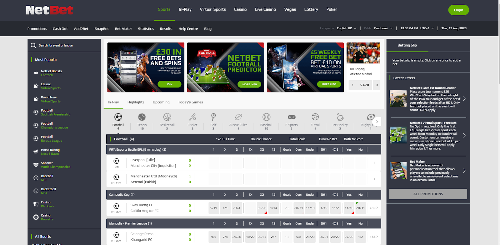 NetBet Home Page
